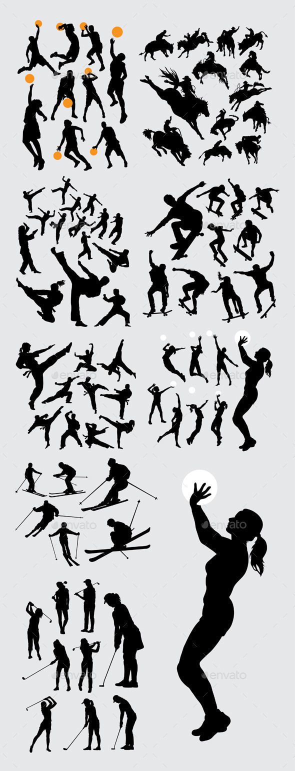 Sport Training Silhouettes - Sports/Activity Conceptual