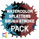 Watercolor, Paint Splatters &amp; Brush Stroke PACK - VideoHive Item for Sale