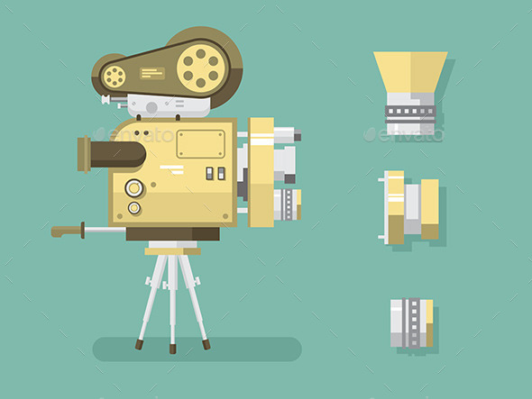 Retro Camera - Objects Vectors