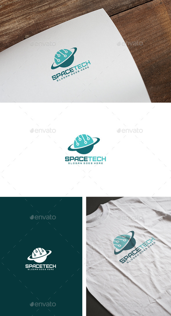 Space Tech Logo - Abstract Logo Templates