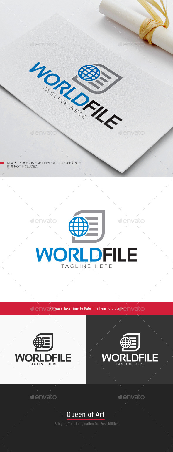World File Logo - Objects Logo Templates