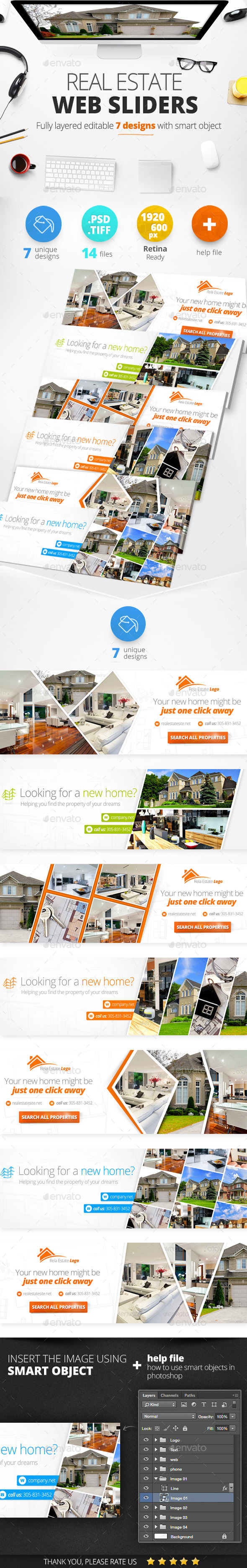 Real Estate Web Sliders 7 designs Real Estate Web Sliders 7 designs