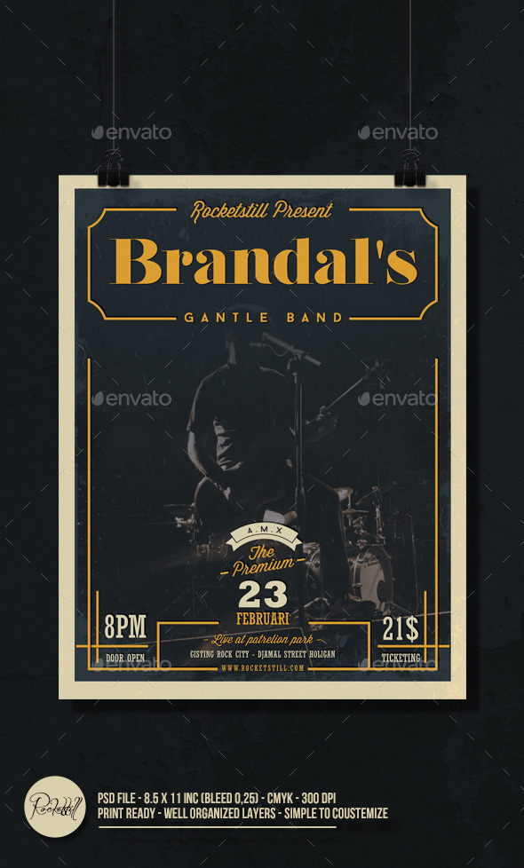 Rock Brandals Flyer - Concerts Events
