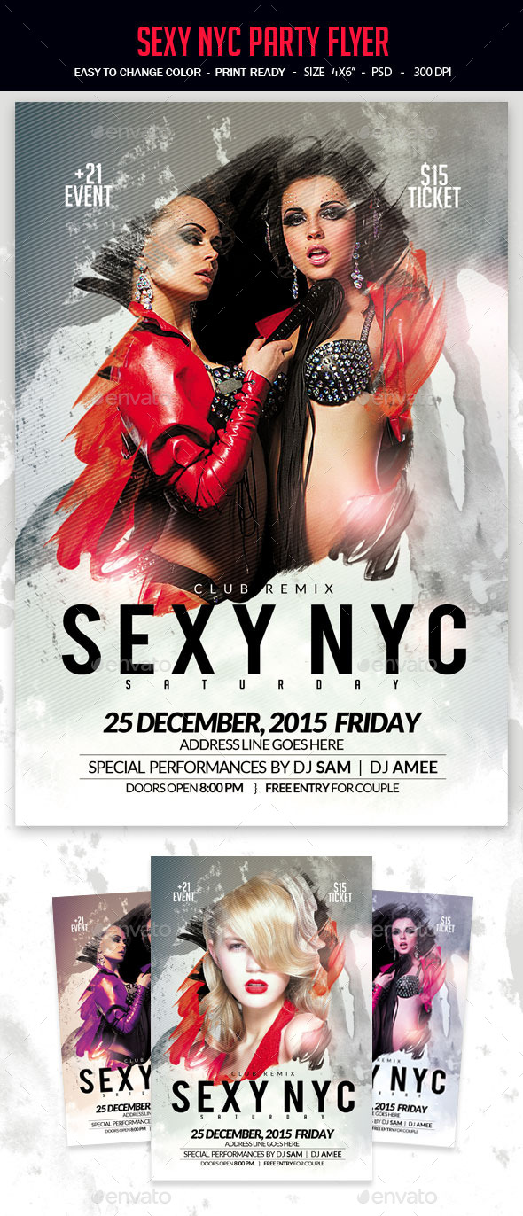 Sexy NYC Party Flyer - Clubs & Parties Events
