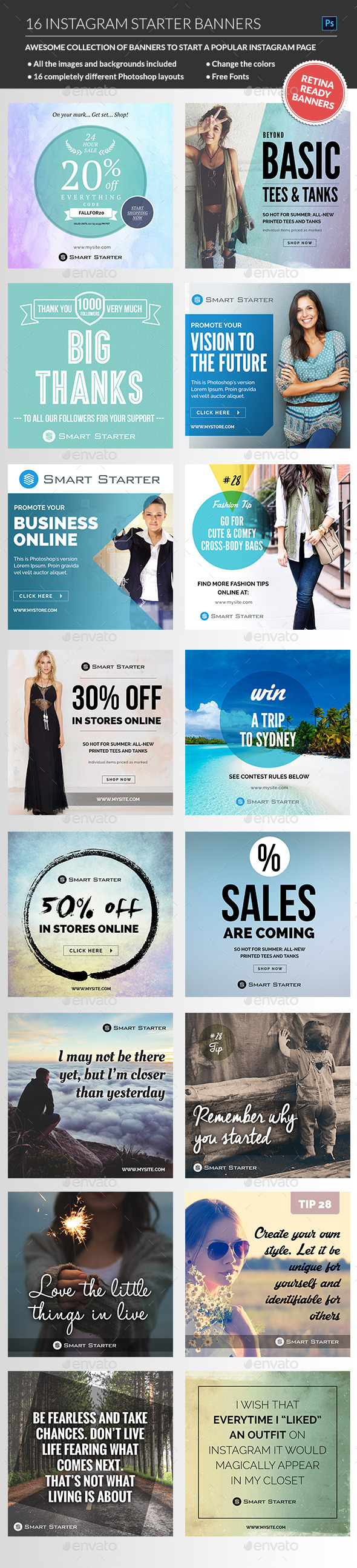 Instagram Banners Package Instagram Banners Package