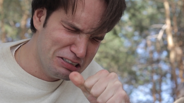 Young Man In Pain, Crying