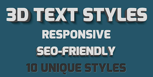 Download Animated 3d Text Styles Svg By Dxc Codecanyon