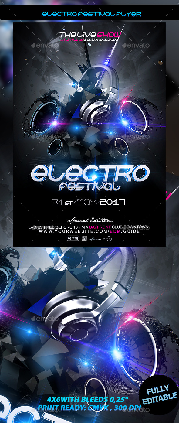 Electro Festival Flyer - Events Flyers