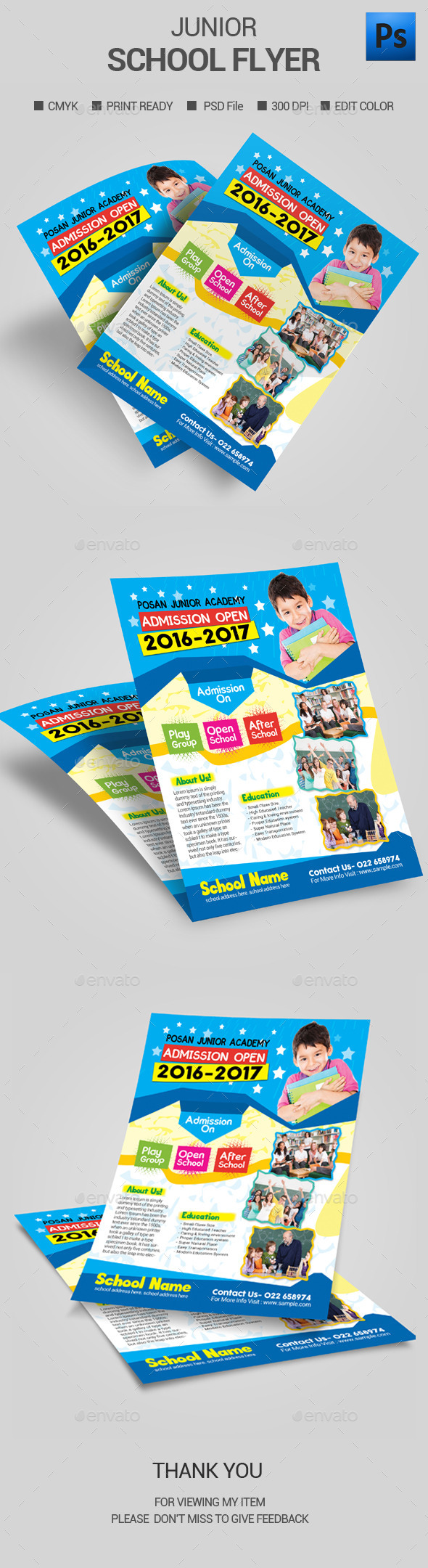 Junior School Admission Flyer - Flyers Print Templates