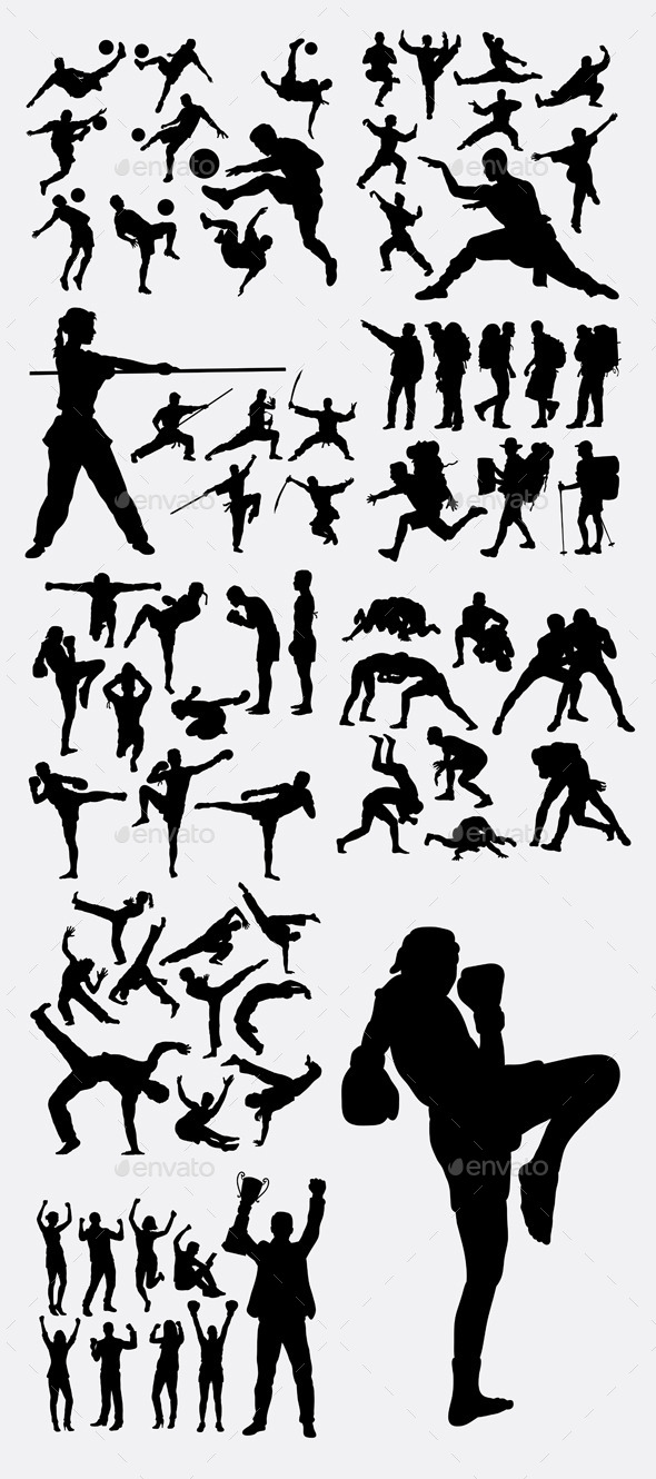 Sport Champion Silhouettes - Sports/Activity Conceptual