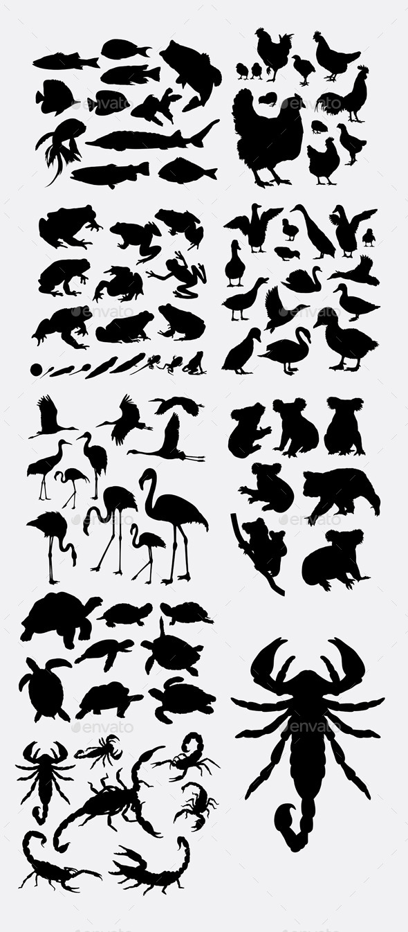 Miscellaneous Animals Silhouette - Animals Characters