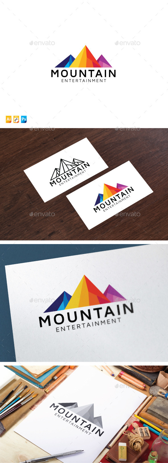 Mountain Entertainment - Nature Logo Templates