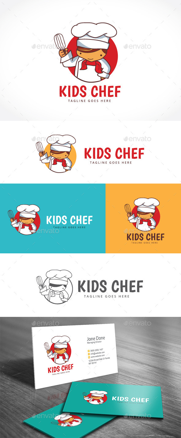 Kids Chef - Food Logo Templates