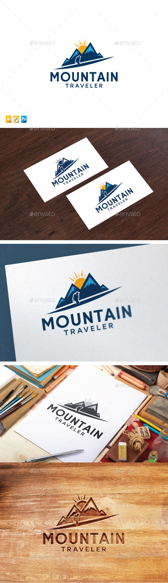 Mountain Traveler - Nature Logo Templates