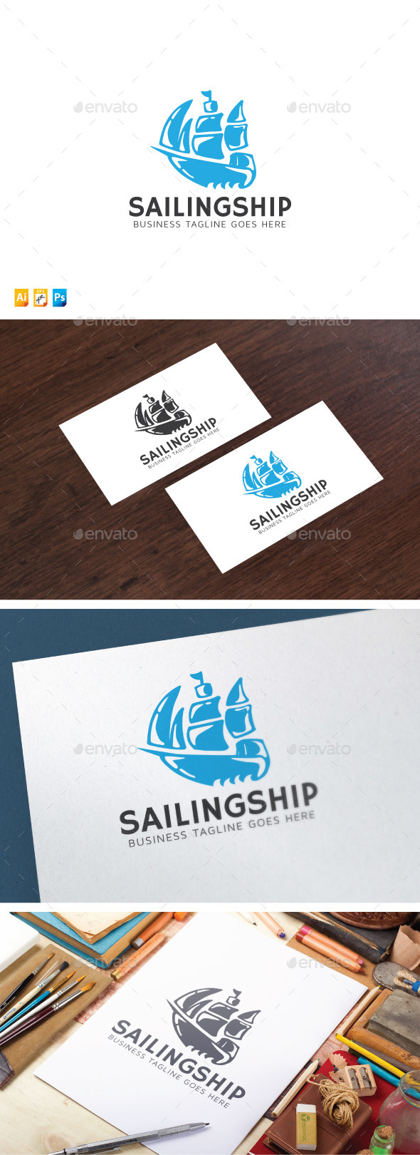 Sailing Ship Logo - Objects Logo Templates