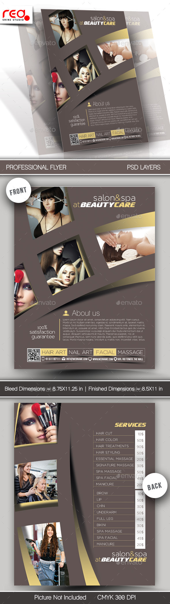 Salon & Spa Flyer & Poster Template - Commerce Flyers