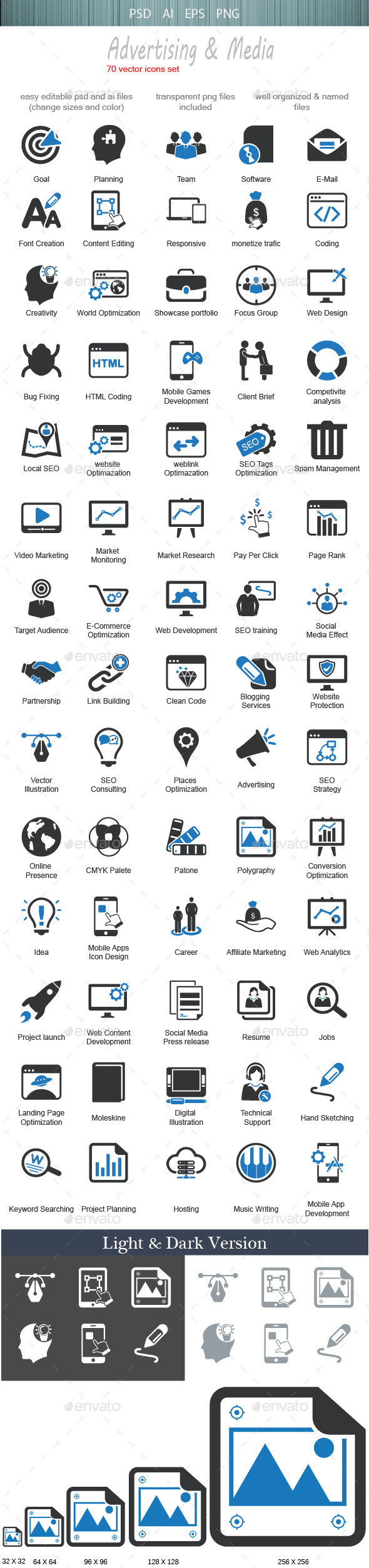 Advertising & media icons - Web Icons