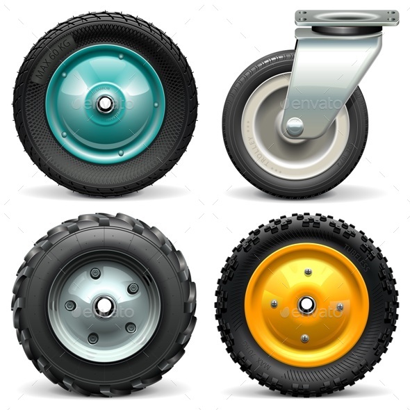 Vector Wheelbarrow Wheel - Industries Business