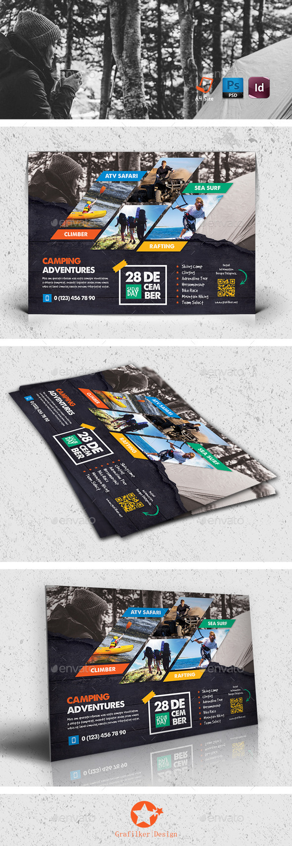 Camping Adventure Flyer Templates - Corporate Flyers