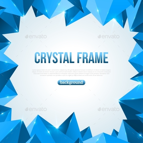 Blue Abstract Shining Ice Background. - Backgrounds Decorative