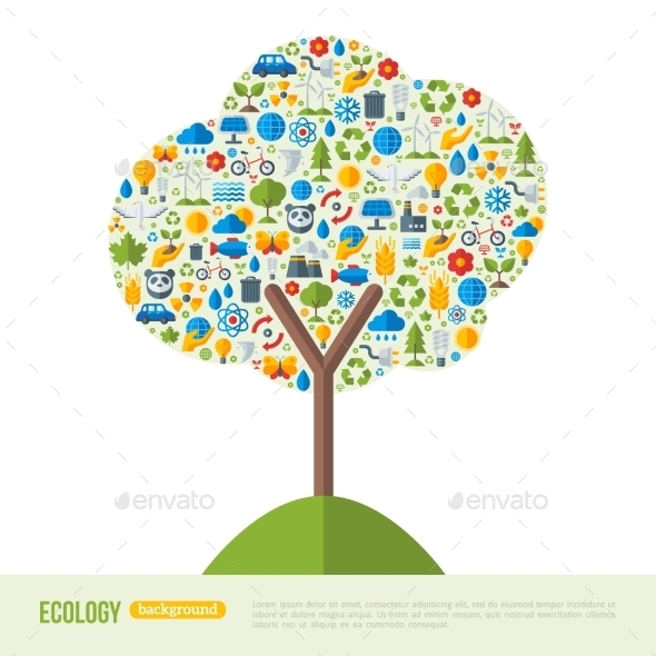 Eco Friendly, Green Energy Concept, Vector - Nature Conceptual