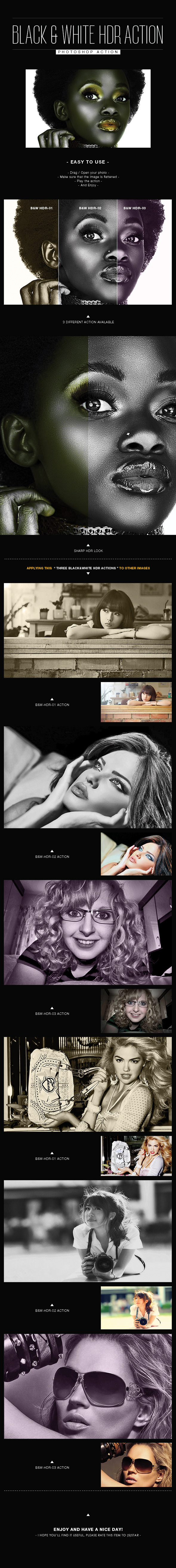 Black & White Hdr - Photo Effects - Photo Effects Actions