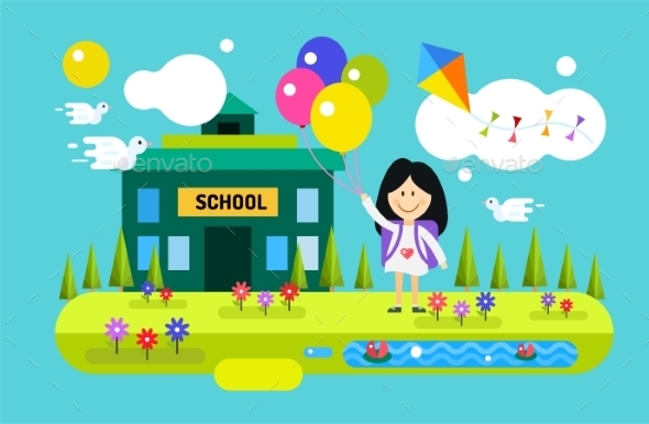 Back To School Background - People Characters