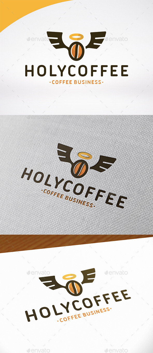 Holy Coffee Logo Template - Food Logo Templates