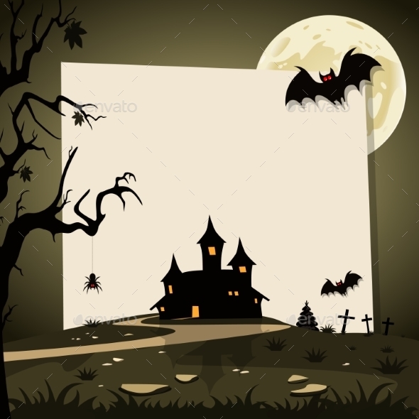 Halloween Background With Autumn Landscape - Halloween Seasons/Holidays