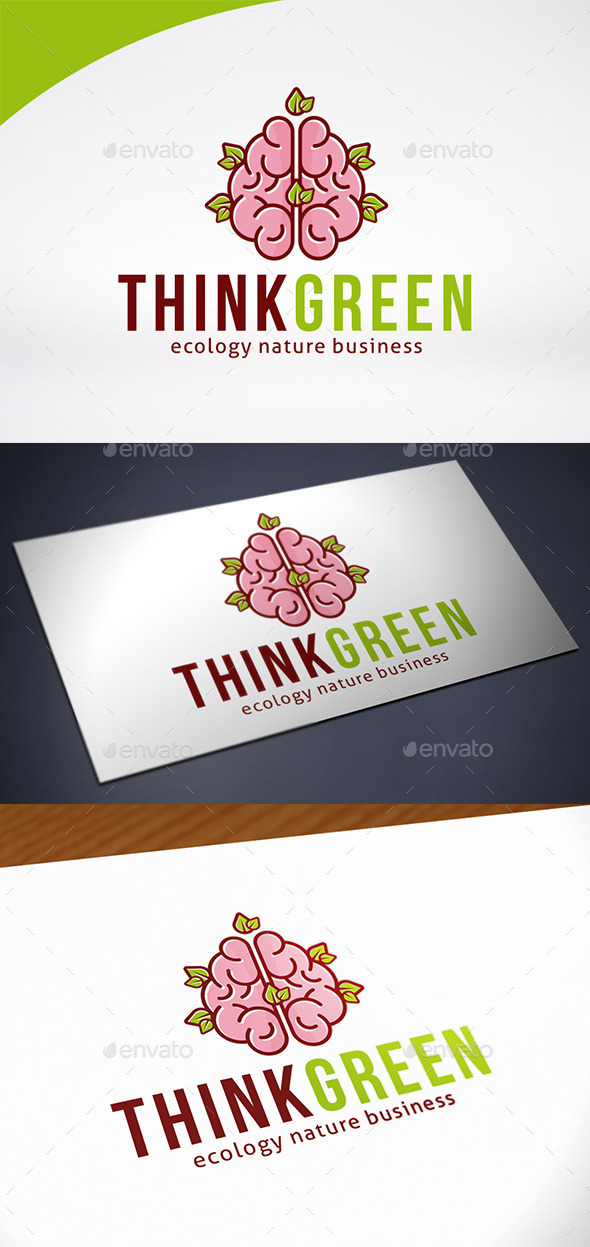Think Green Logo Template - Nature Logo Templates