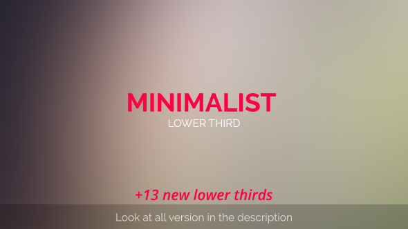 MInimalist Lower Third