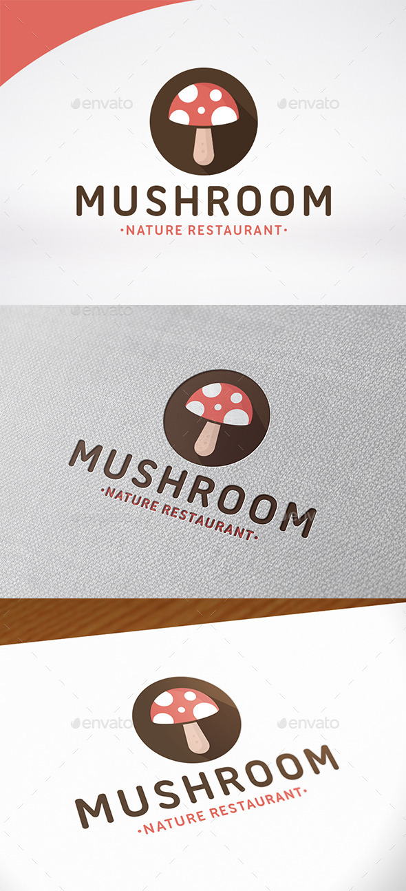 Food Mushroom Logo Template - Food Logo Templates