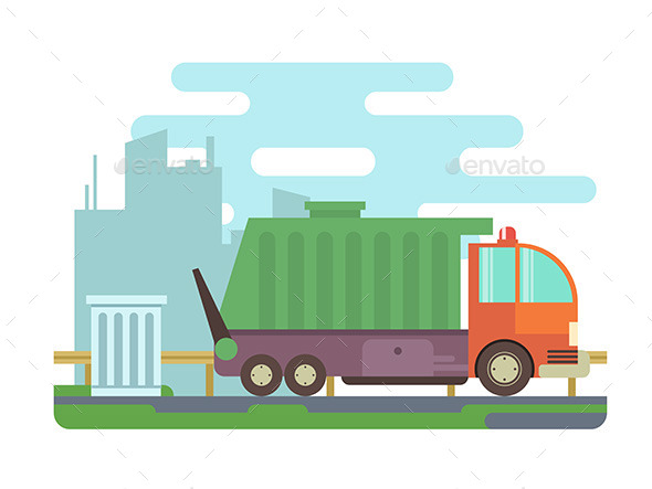 Garbage Truck - Man-made Objects Objects