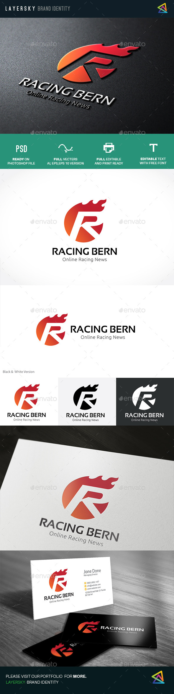 Racing Bern - Letters Logo Templates