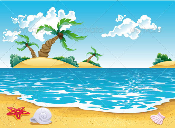 Cartoon seascape - Landscapes Nature