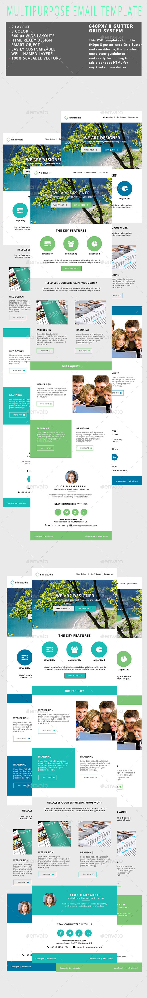 Multipurpose E-newsletter V1 - E-newsletters Web Elements