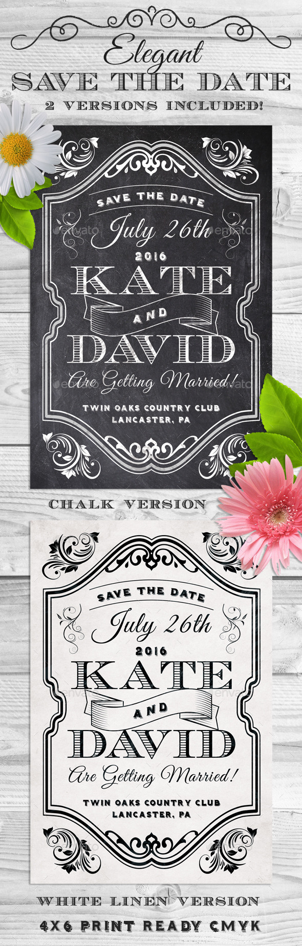 Elegant Save the Date Invite - Invitations Cards & Invites