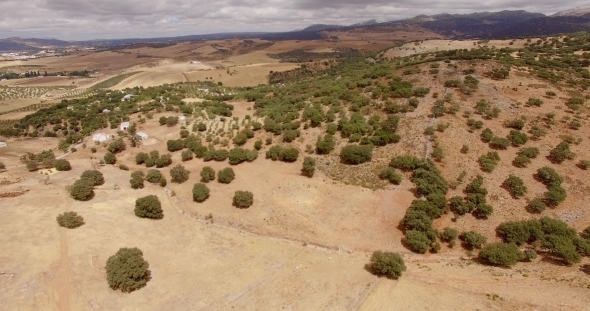Aerial View From Flying Drone Spanish Mountains Aerial View From Flying Drone Spanish Mountains