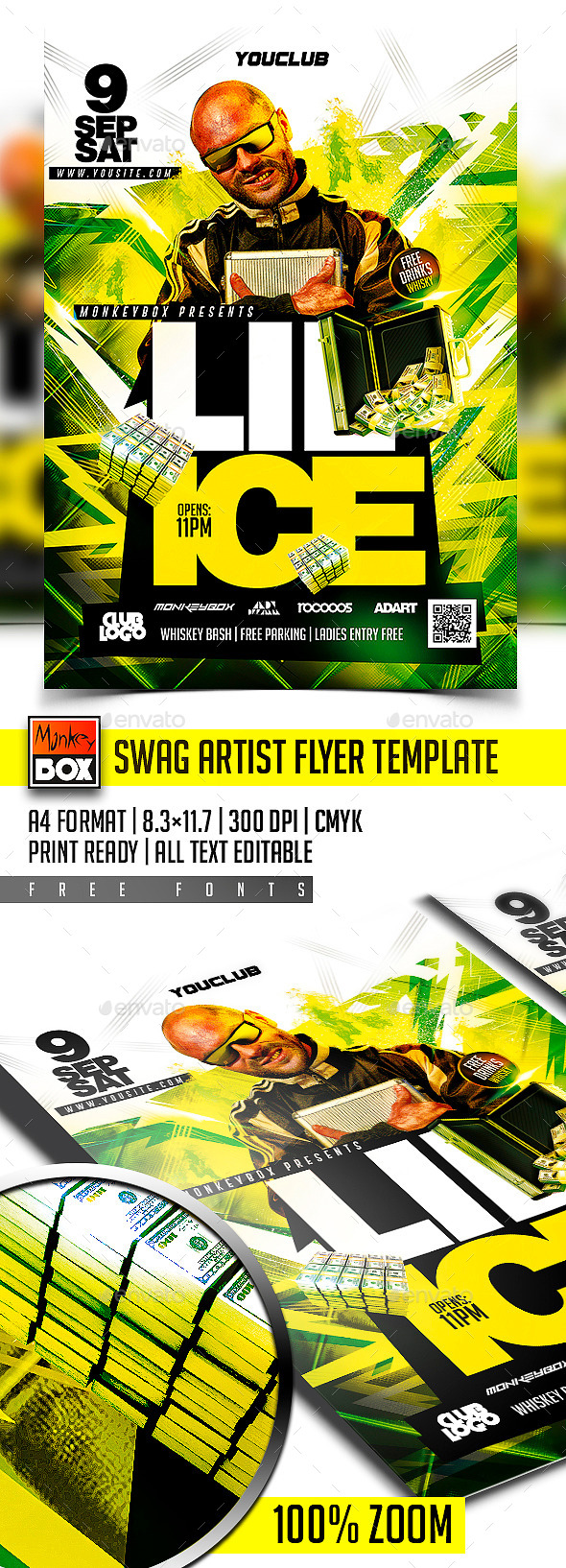 Swag Artist Flyer Template Swag Artist Flyer Template