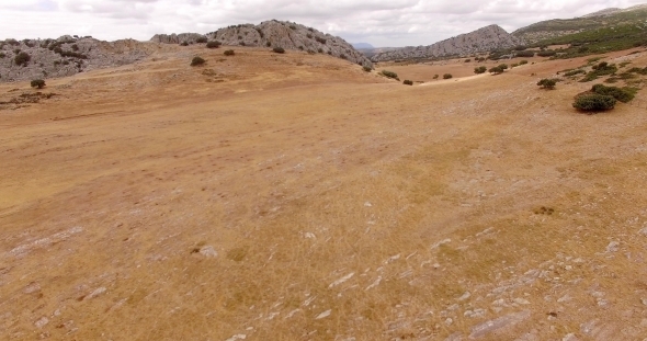 Aerial Drone Flight Over Dry Field Of Grass Aerial Drone Flight Over Dry Field Of Grass