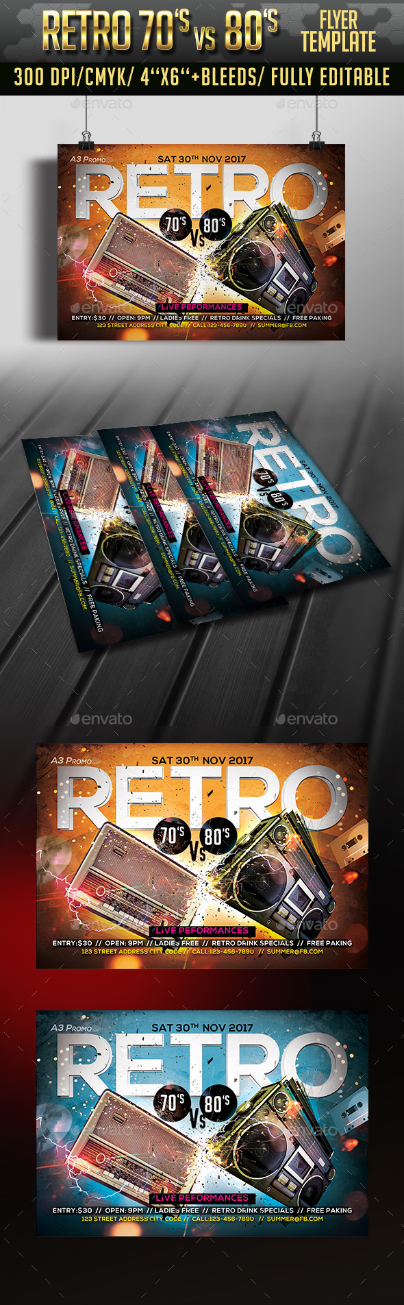 Retro 70's vs 80's Flyer Retro 70's vs 80's Flyer