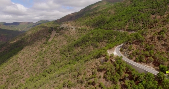 Aerial Beautiful View On Spanish Mountains Aerial Beautiful View On Spanish Mountains