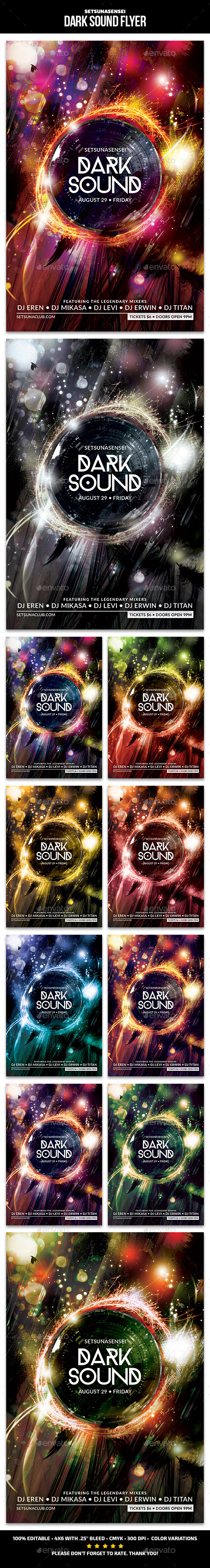 Dark Sound Flyer - Clubs & Parties Events