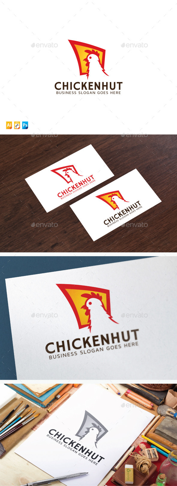 Chicken Hut - Animals Logo Templates