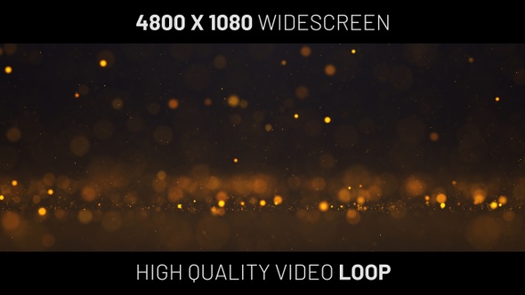 Gold Falling Particles Widescreen Background