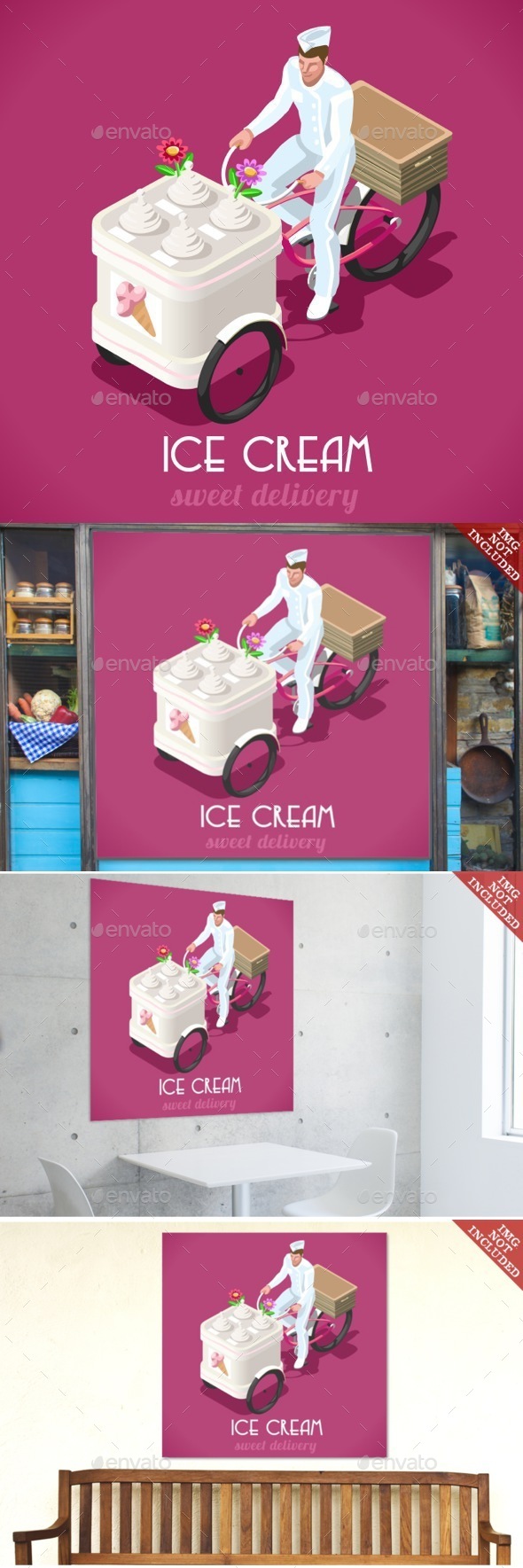 Icecream Man People Isometric - People Characters