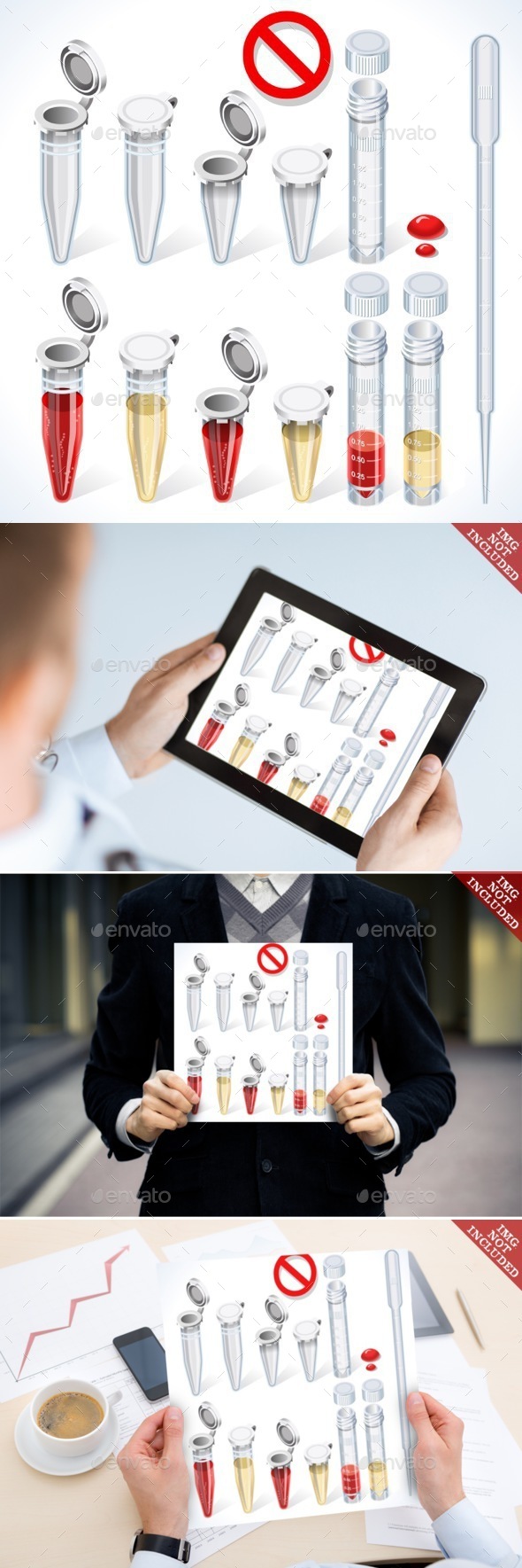 Laboratory Set 03 Object Isometric - Health/Medicine Conceptual