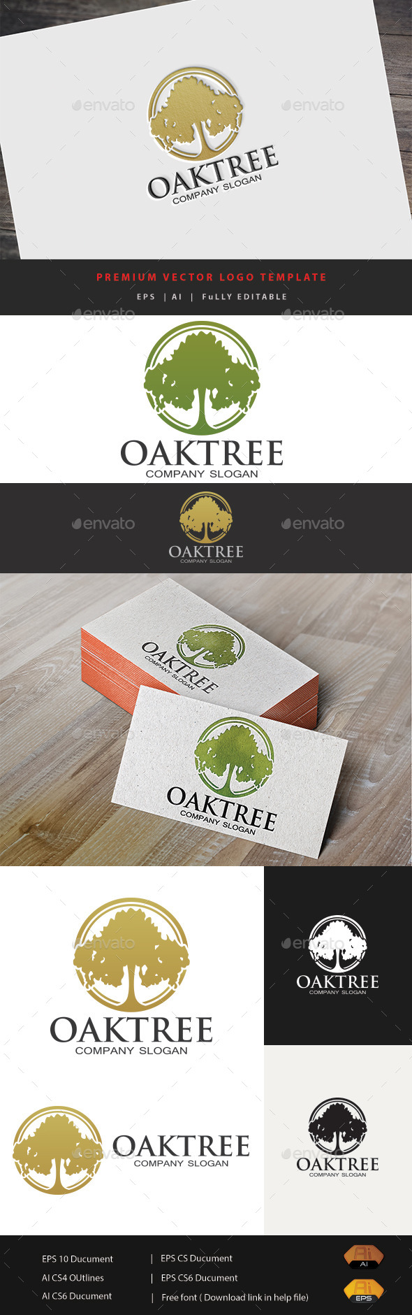 Oak Tree Logo - Nature Logo Templates