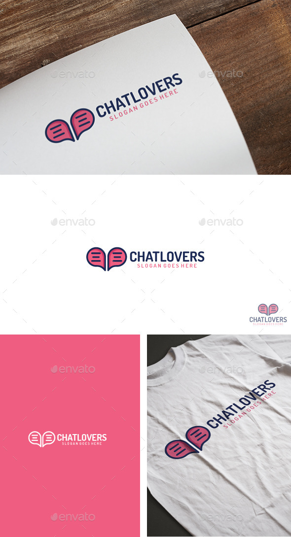 Chat Lovers Logo - Symbols Logo Templates