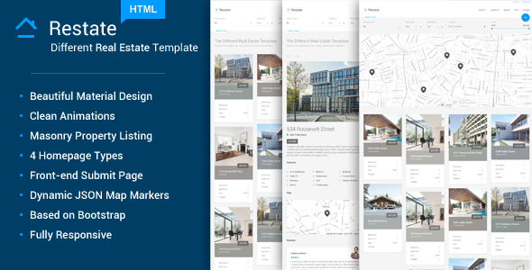 Restate - Different Real Estate Material Template